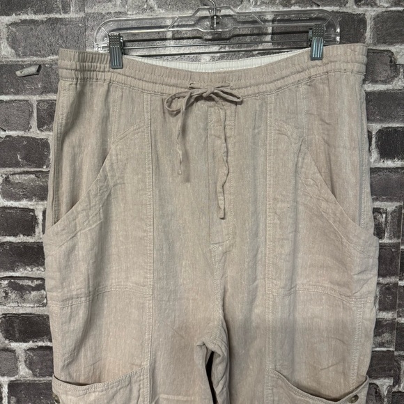 NWT Free People Feelin Good Linen Utility Pant Natural tan pants - Picture 4 of 15